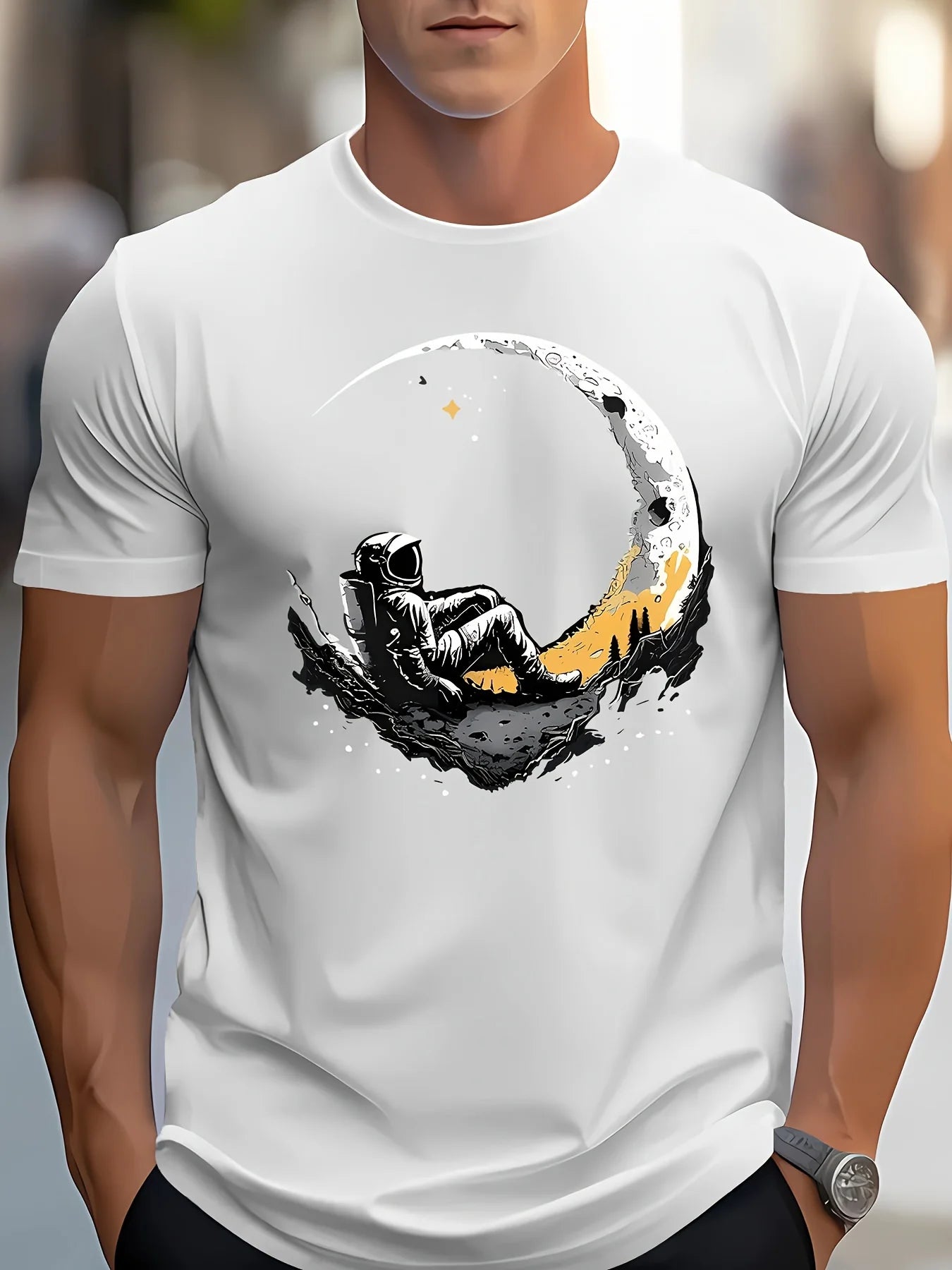 Lunar Drift Oversized Cyber Tee