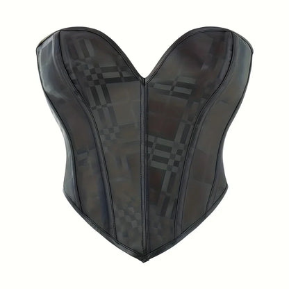 EleganceLace™ Overbust Corset Crop Top with Push-Up Design