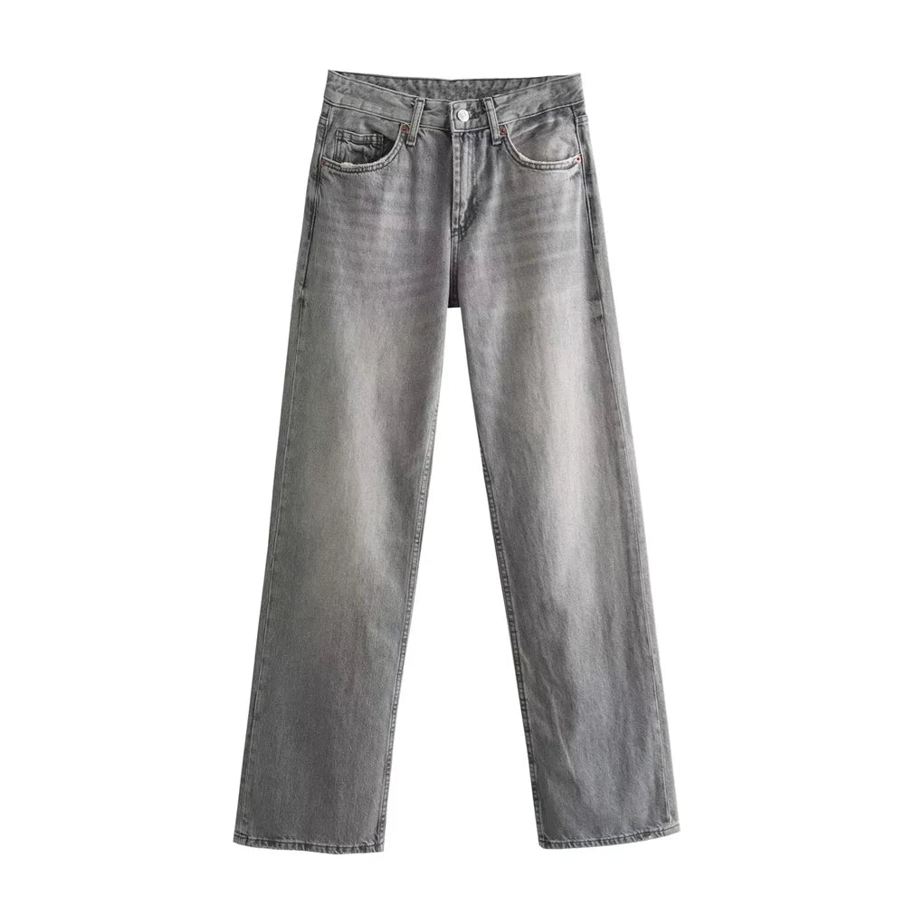 Stonewave Retro Wide-Leg Jeans