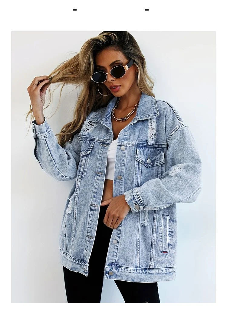 Riftline Distressed Denim Jacket