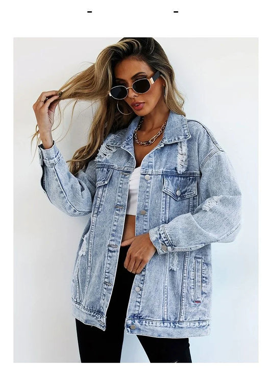 Riftline Distressed Denim Jacket