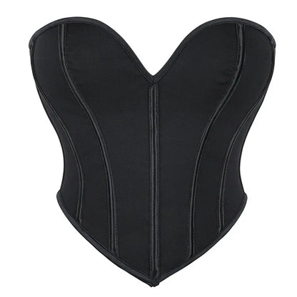 EleganceLace™ Overbust Corset Crop Top with Push-Up Design