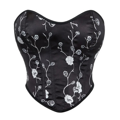 EleganceLace™ Overbust Corset Crop Top with Push-Up Design