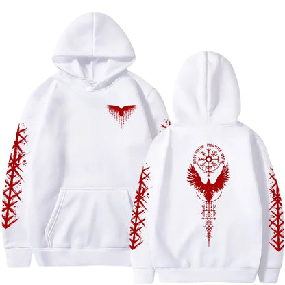 VÆRTEX//Y2K Viking Raven Hoodie – Urban Winter Streetwear