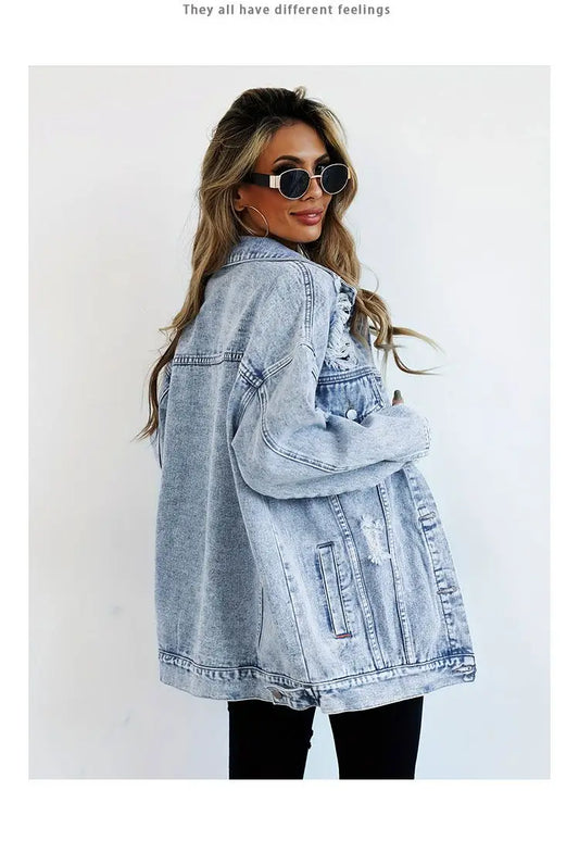 Riftline Distressed Denim Jacket