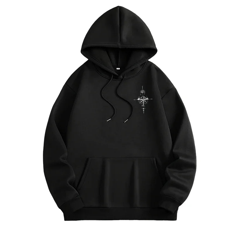 NØRTHBOUND//Compass Hoodie – Vintage Symbolic Streetwear for All Seasons