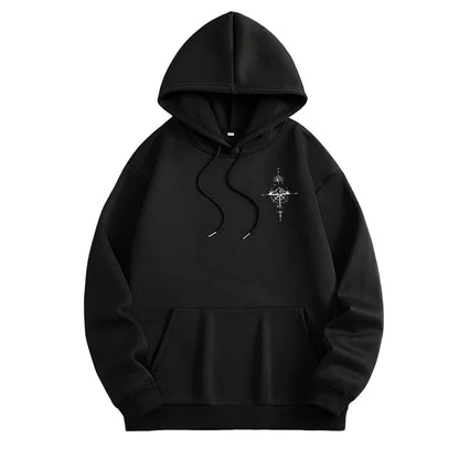 NØRTHBOUND//Compass Hoodie – Vintage Symbolic Streetwear for All Seasons