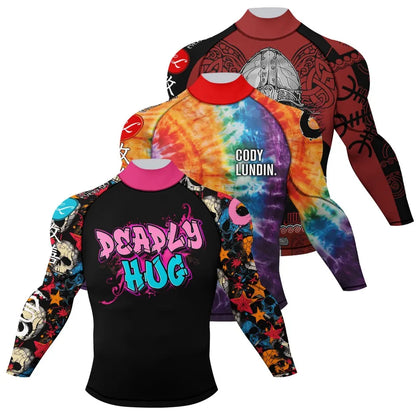 DRILL//CORE Compression Rashguard – Mock Neck Tech Shirt for Combat & Surf