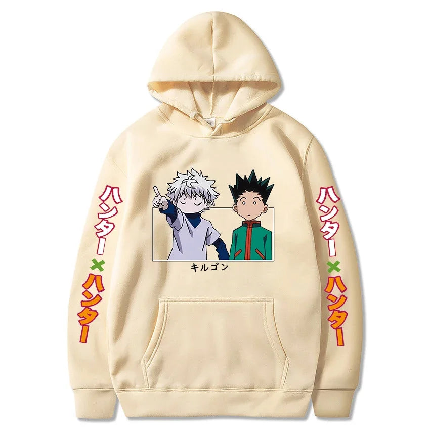HUNTER//BOND Gon & Killua Hoodie – Oversized Anime Streetwear Tribute