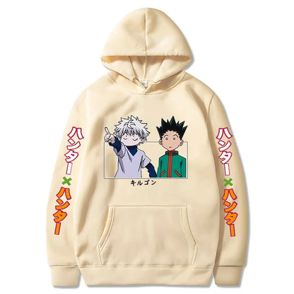 HUNTER//BOND Gon & Killua Hoodie – Oversized Anime Streetwear Tribute