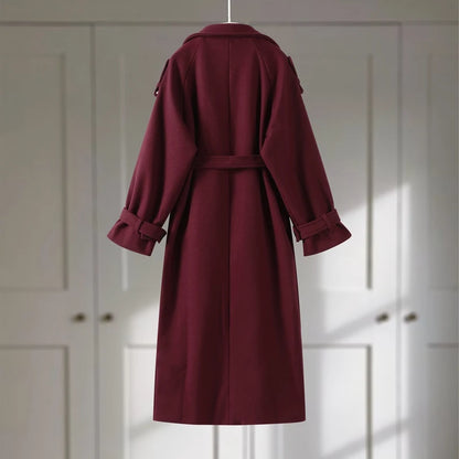 Midnight Trench Double-Breasted Coat