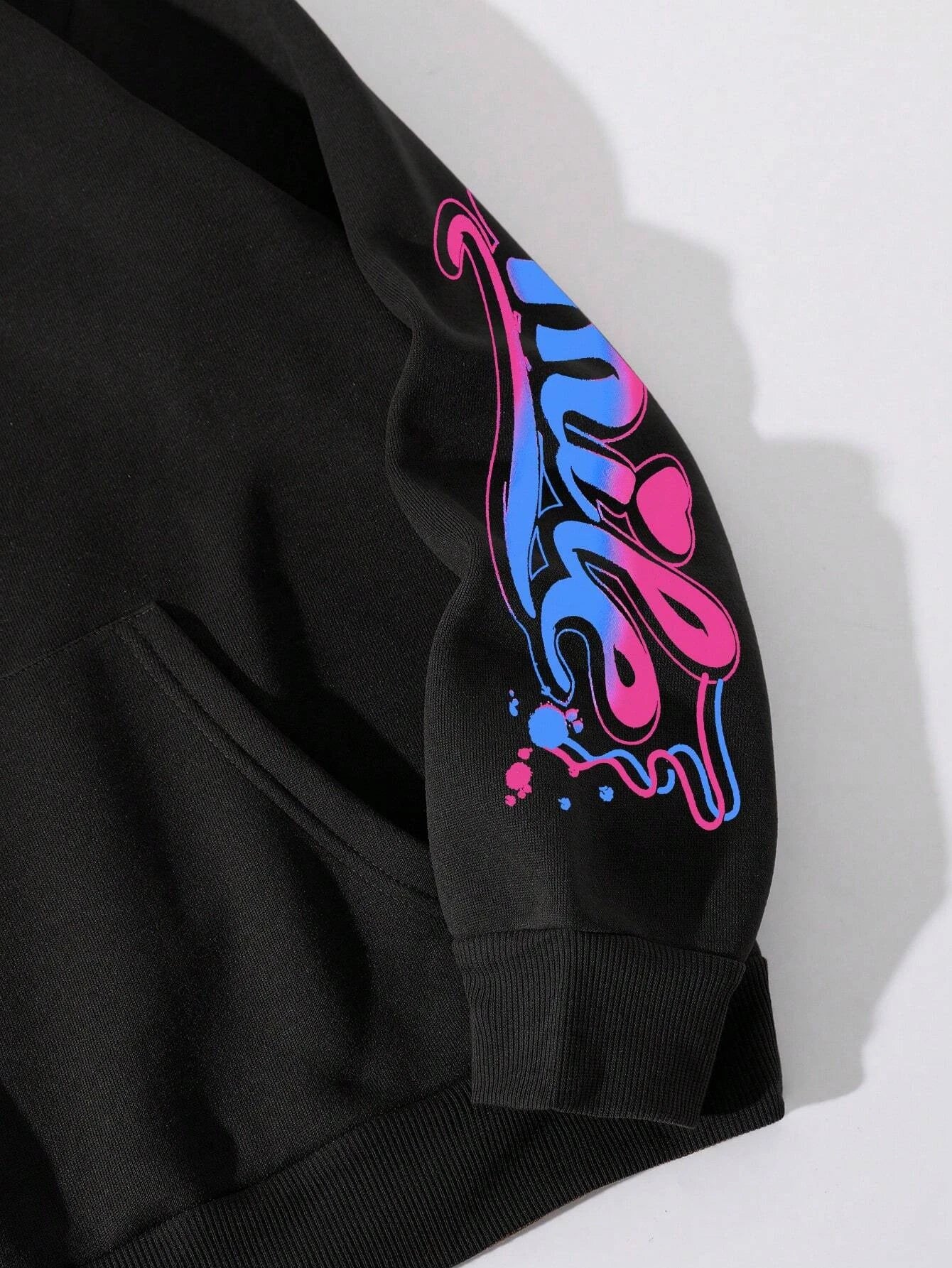 HAPPY//DAY Graffiti Hoodie – Women's Vintage Hip Hop Streetwear