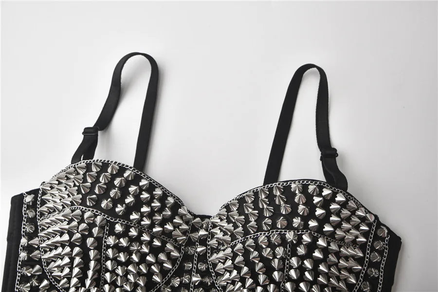 RivetRebel™ Y2K Steampunk Push-Up Bralette