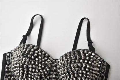 RivetRebel™ Y2K Steampunk Push-Up Bralette