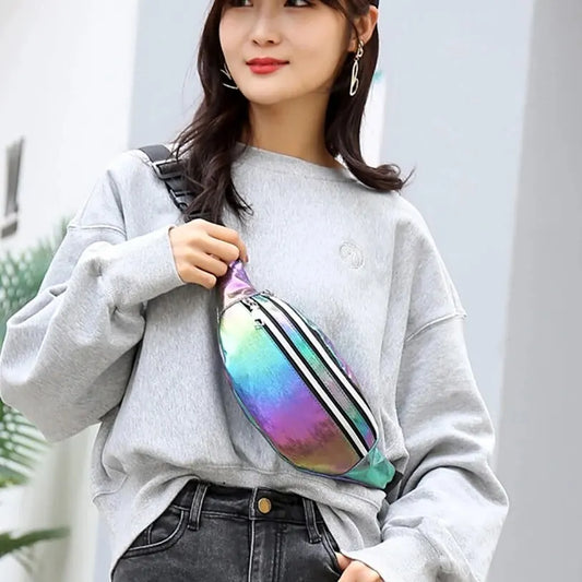 Prism Pulse – Holographic Waist Fanny Pack