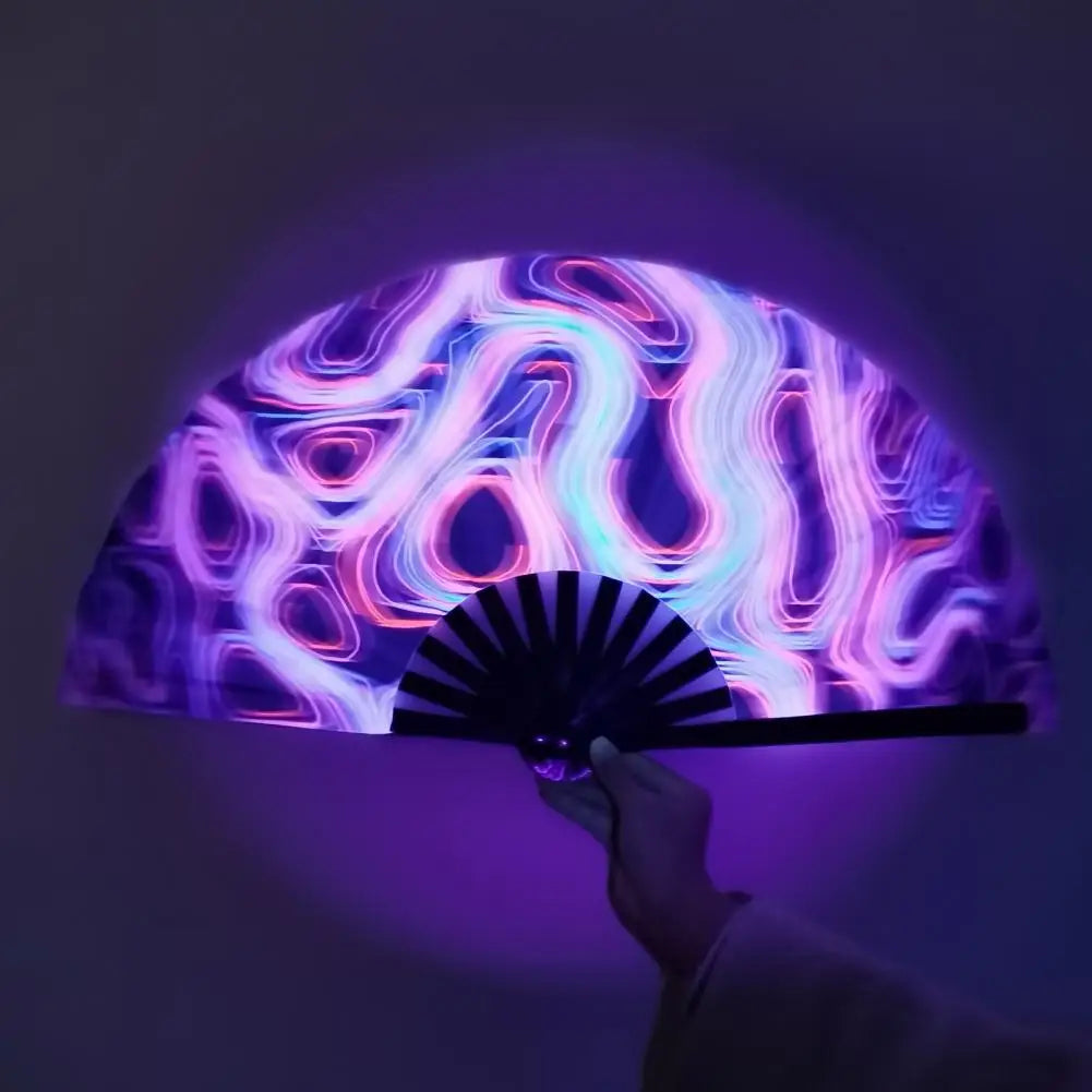 Holo Breeze Folding Rave Fan