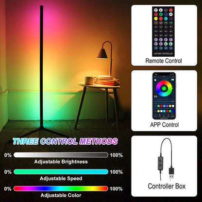 Cyberdelika Tuya Smart RGB Corner Floor Lamp – 160cm Alexa Vibe Light