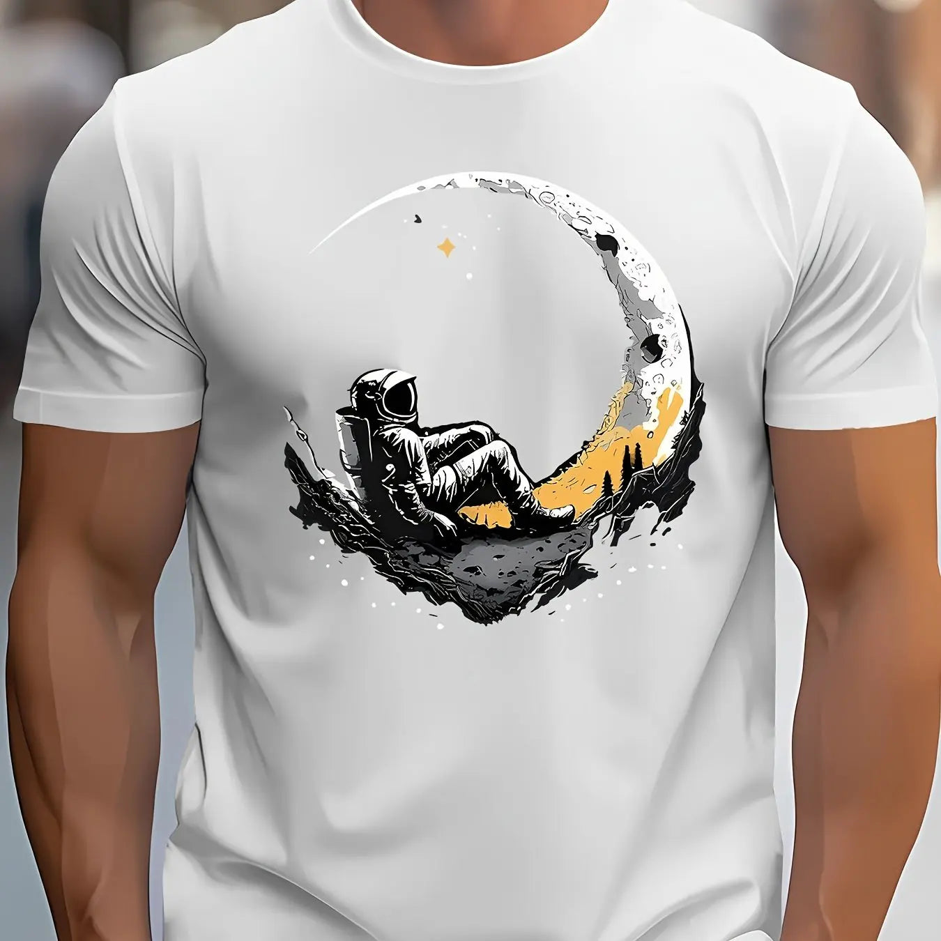 Lunar Drift Oversized Cyber Tee
