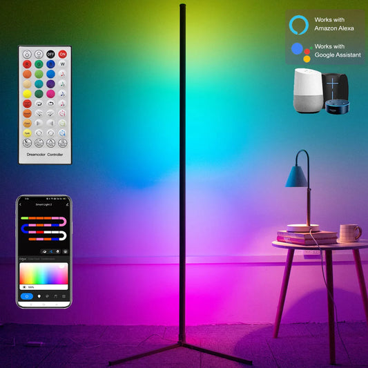 Cyberdelika Tuya Smart RGB Corner Floor Lamp – 160cm Alexa Vibe Light