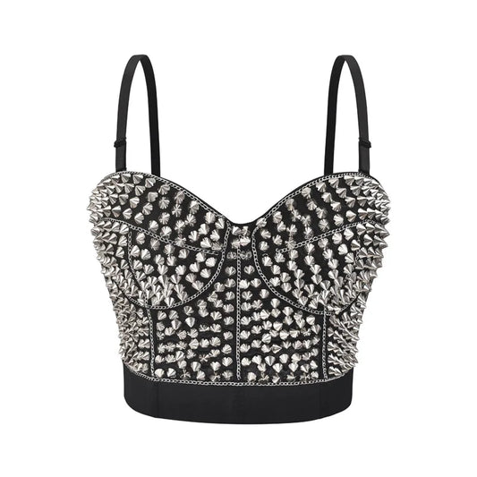 RivetRebel™ Y2K Steampunk Push-Up Bralette