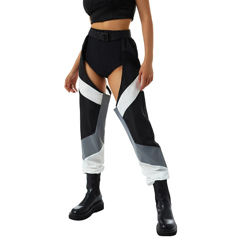 AFTERGLOW Cut-Out Chaps — Buckle, Patchwork/Solid