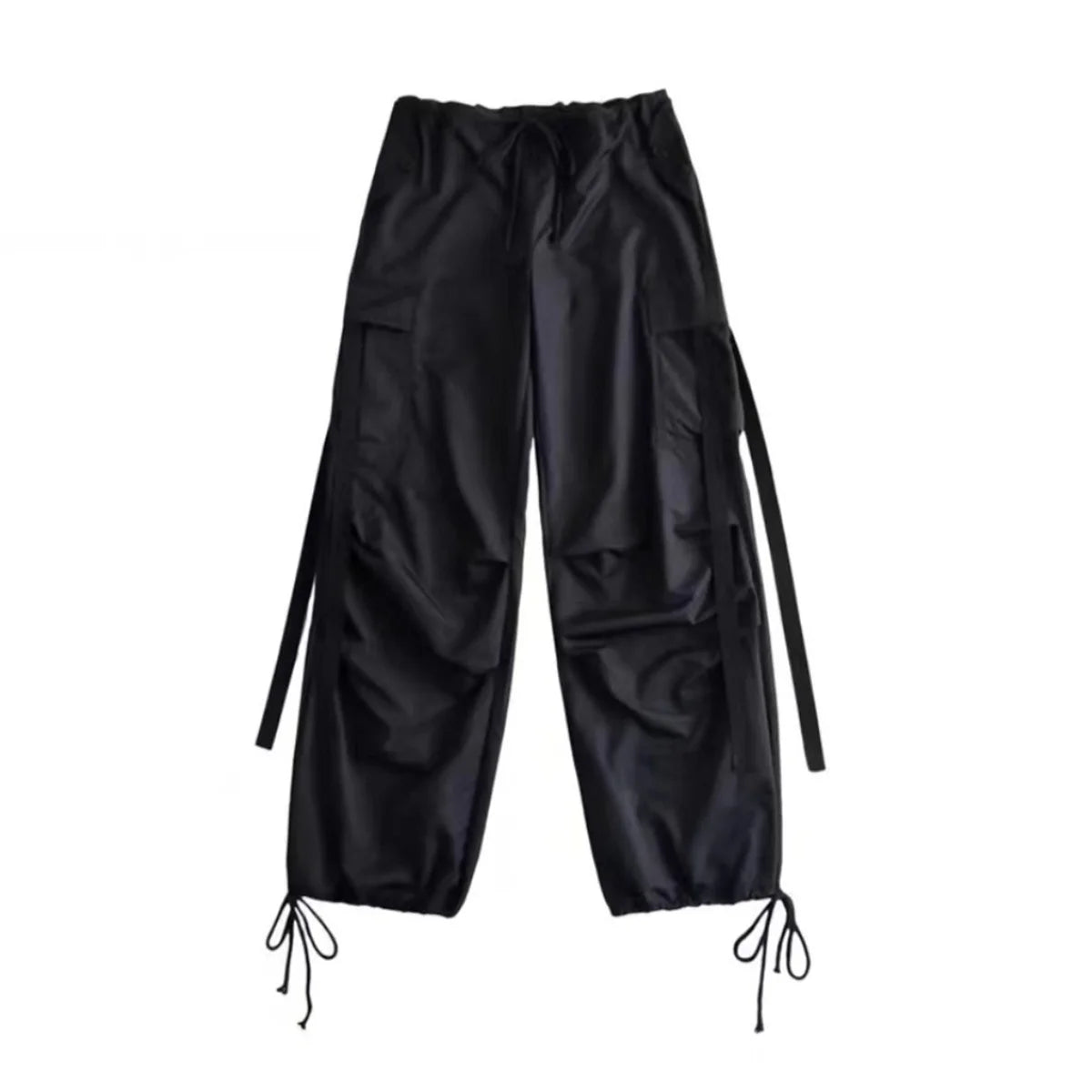 Signal Drop – High-Waist Red Cargo Joggers