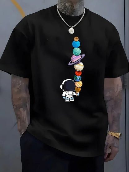 ASTRODRIFT Graphic Tee — 100% Cotton, Planet Print