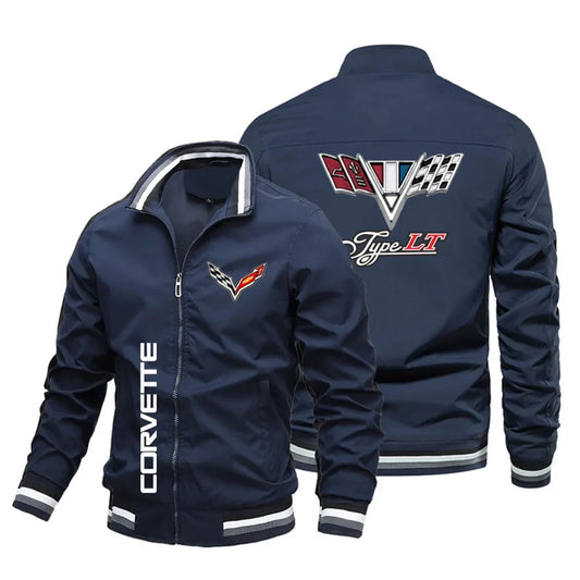 "VibePilot" Men’s Logo Baseball Jacket – Breathable, Sports-Inspired, Autumn Essential