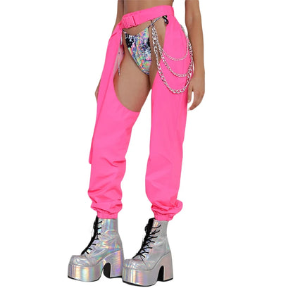 AFTERGLOW Cut-Out Chaps — Buckle, Patchwork/Solid